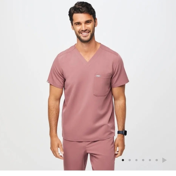 FIGS Men's Core Mauve Color Scrub Top - Picture 1 of 1